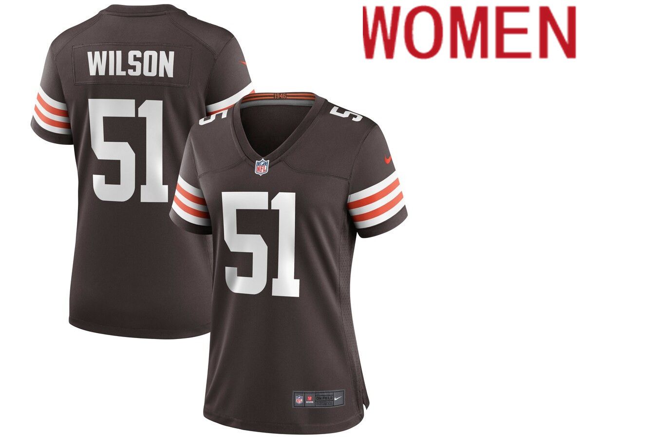 Women Cleveland Browns 51 Mack Wilson Nike Brown Game NFL Jersey